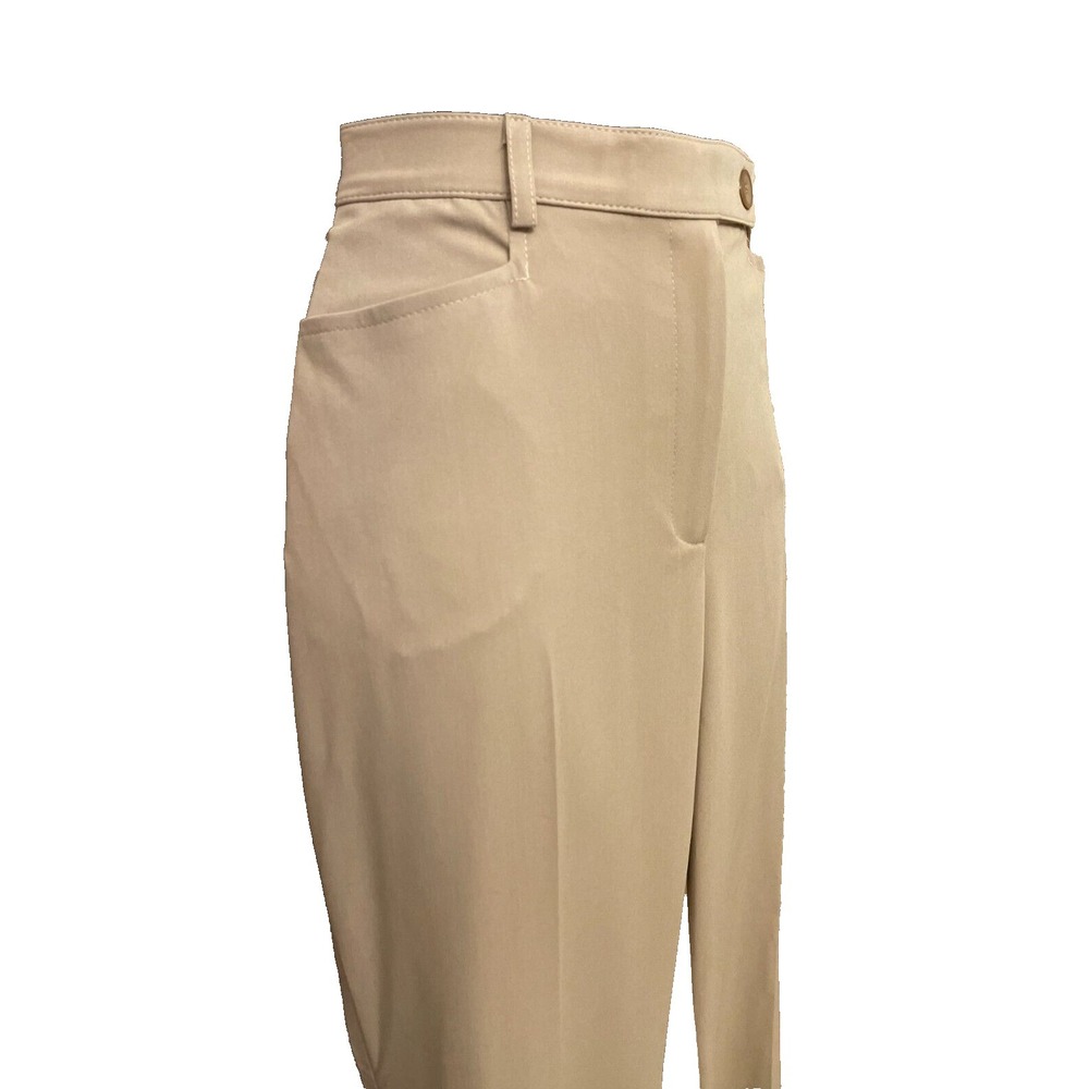 Soft Works Womens Comfort Waist Casual Pants Size 10 Beige Poly Knit Stretch - Picture 7 of 12